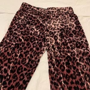 JCrew Animal Print Velour Pants